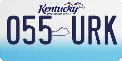 KY license plate 055URK