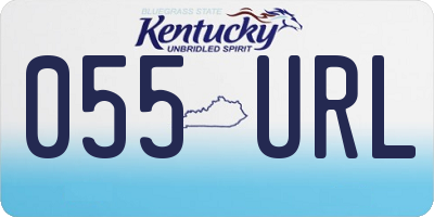 KY license plate 055URL