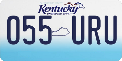 KY license plate 055URU