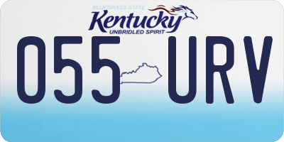 KY license plate 055URV