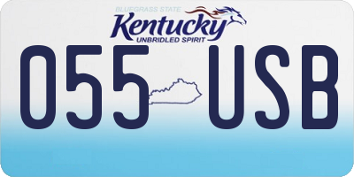 KY license plate 055USB