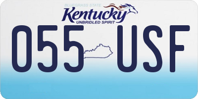 KY license plate 055USF