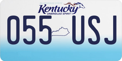 KY license plate 055USJ