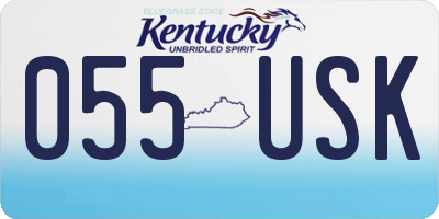 KY license plate 055USK