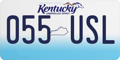 KY license plate 055USL