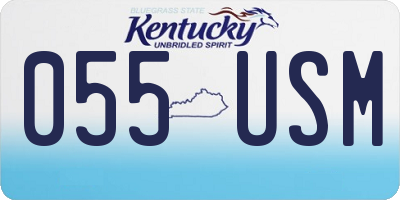 KY license plate 055USM