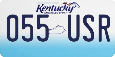 KY license plate 055USR
