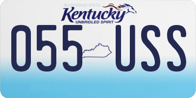 KY license plate 055USS