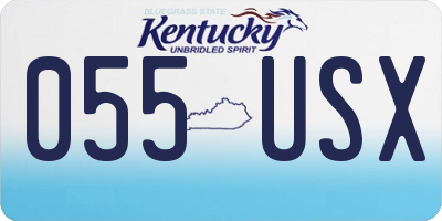 KY license plate 055USX