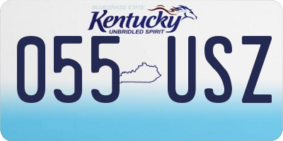 KY license plate 055USZ