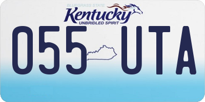 KY license plate 055UTA