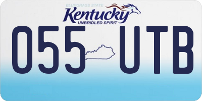 KY license plate 055UTB