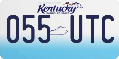 KY license plate 055UTC