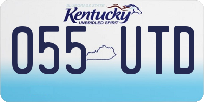 KY license plate 055UTD