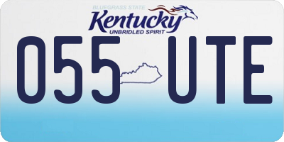 KY license plate 055UTE