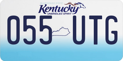 KY license plate 055UTG