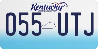 KY license plate 055UTJ