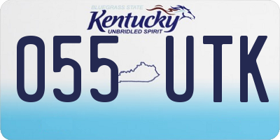 KY license plate 055UTK