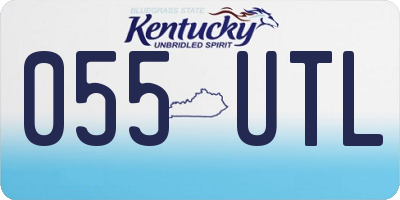 KY license plate 055UTL