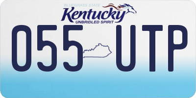 KY license plate 055UTP