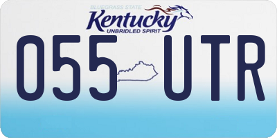 KY license plate 055UTR