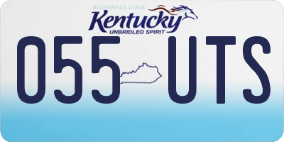 KY license plate 055UTS