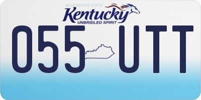 KY license plate 055UTT