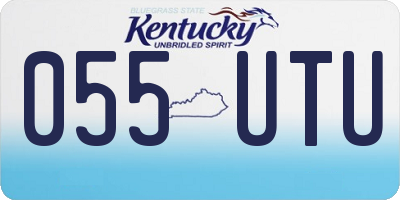 KY license plate 055UTU