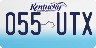 KY license plate 055UTX