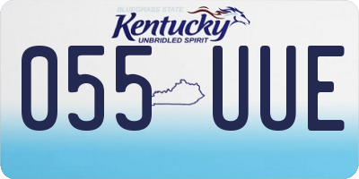 KY license plate 055UUE