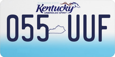 KY license plate 055UUF