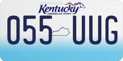KY license plate 055UUG