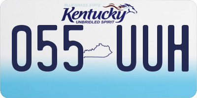 KY license plate 055UUH