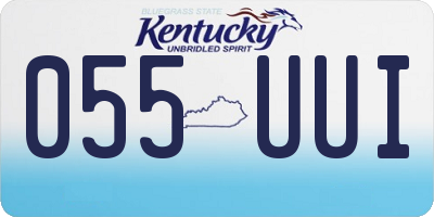 KY license plate 055UUI