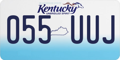 KY license plate 055UUJ