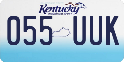 KY license plate 055UUK