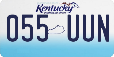 KY license plate 055UUN