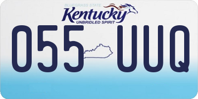 KY license plate 055UUQ