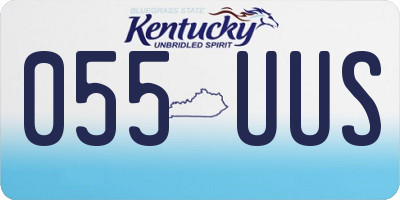 KY license plate 055UUS