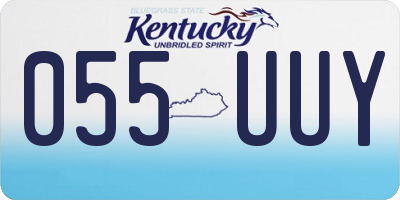 KY license plate 055UUY