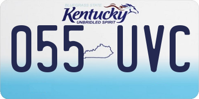 KY license plate 055UVC