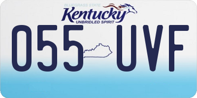 KY license plate 055UVF