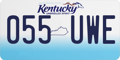 KY license plate 055UWE
