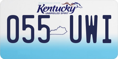 KY license plate 055UWI