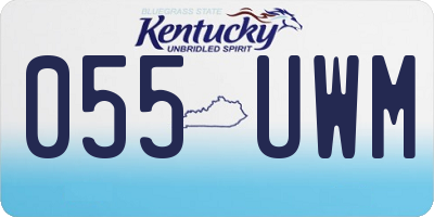 KY license plate 055UWM