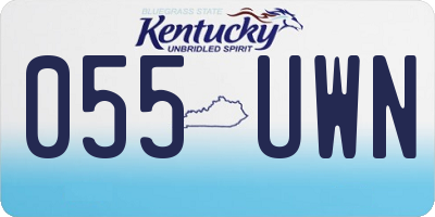KY license plate 055UWN