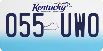 KY license plate 055UWO
