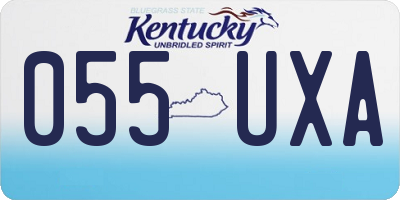 KY license plate 055UXA
