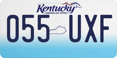 KY license plate 055UXF