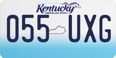 KY license plate 055UXG